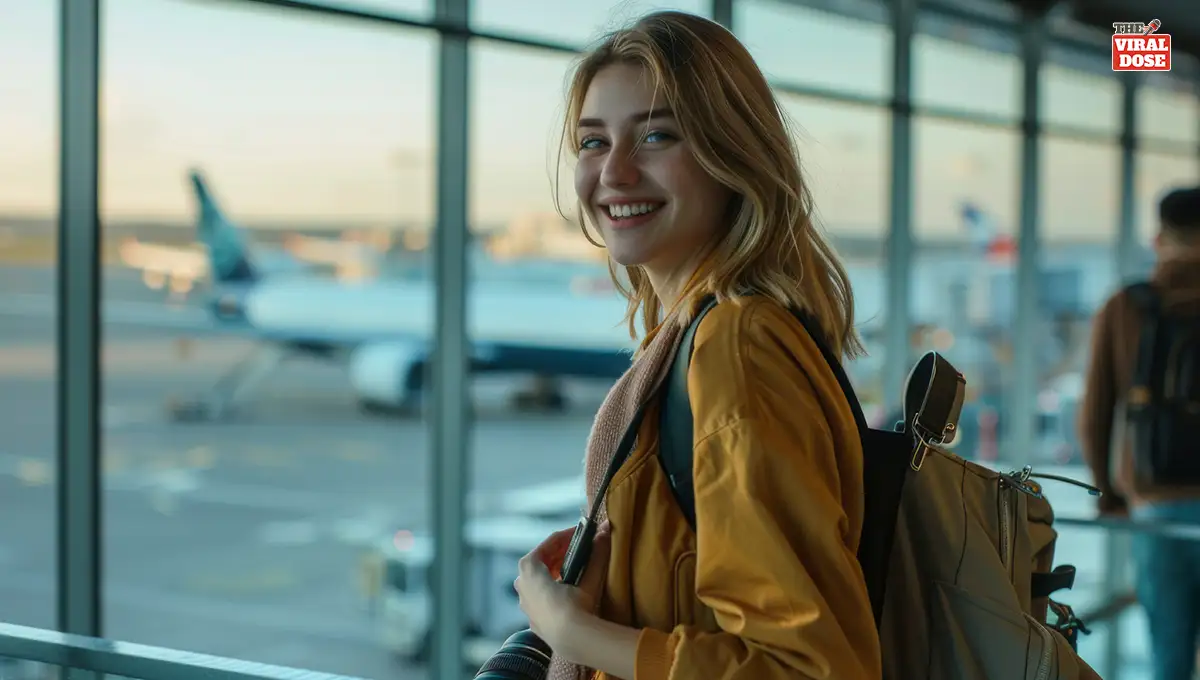 Easy airport look for women | warm layers and style